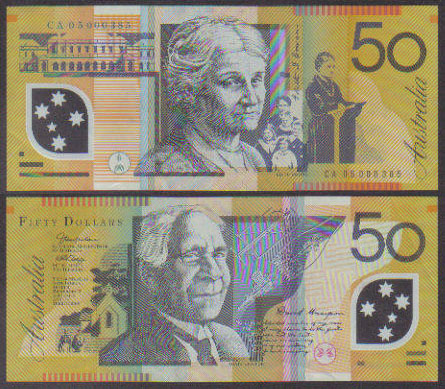 2005 Australia $50 MacFarlane/Henry (low serial) L000049